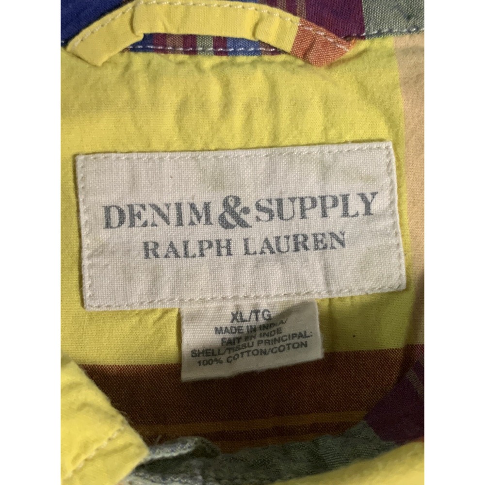 Denim & Supply Ralph Lauren Men's Multicolor Plaid Short Sleeve Shirt Size XL - Picture 3 of 7